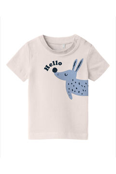 Womensecret Camiseta bebé niño con dibujo blanco