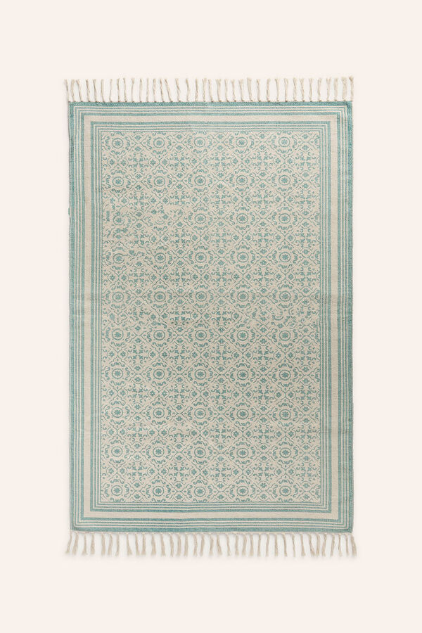 Womensecret Salermo turquoise dhourrie rug blue