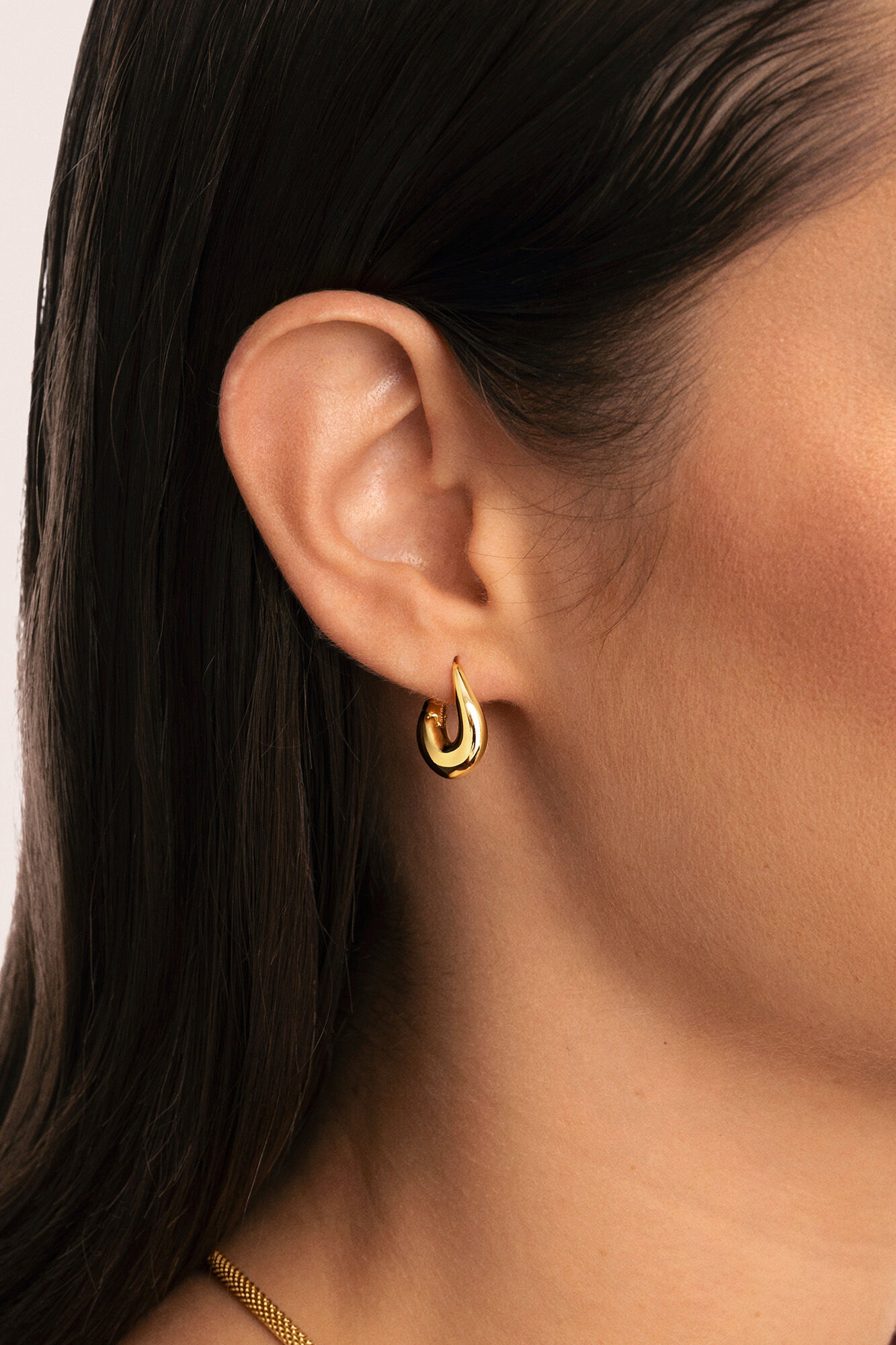 women'secret Pendientes Organicos Twist Baño Oro