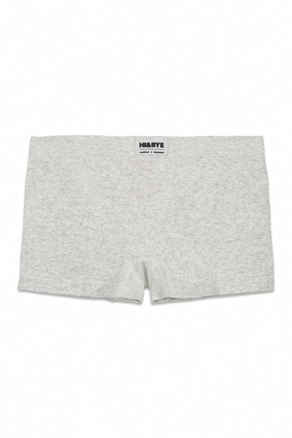 HI&BYE Grey seamless boxer panty grey