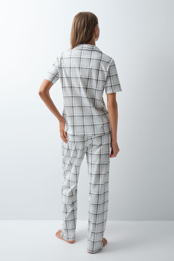 Women'secret Plaid cotton classic pyjamas white