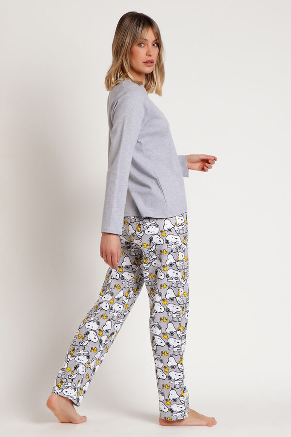 Admas Pijama Family Snoopy Funny para mujer&nbsp; gris