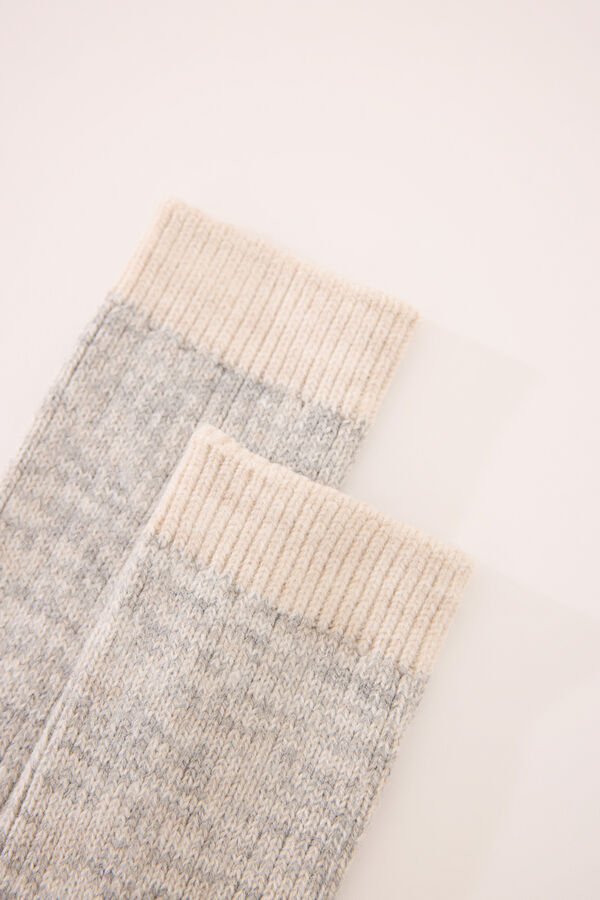 Women'secret Essentials pink long socks grey