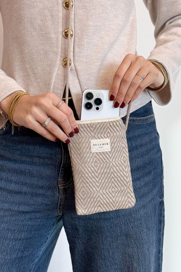 De La Mur Bolsa para telem&oacute;vel areia cru