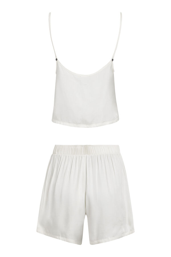 Womensecret Short pyjama set with vest top blanc