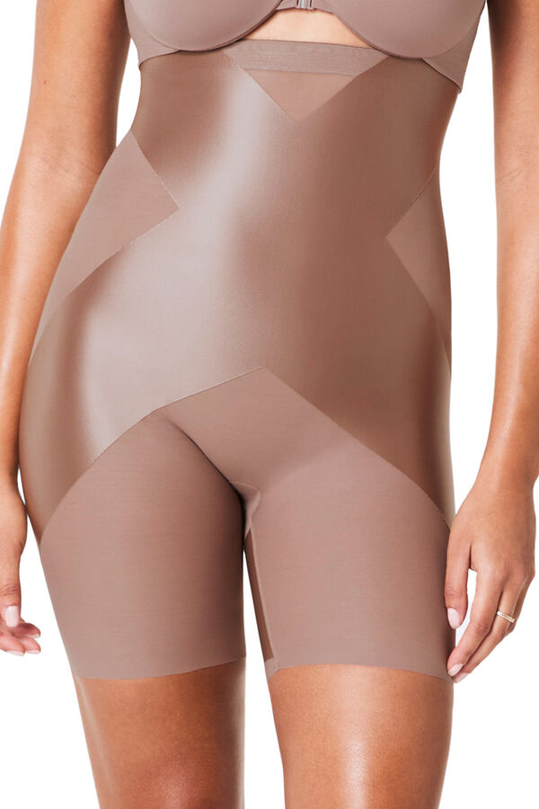 Spanx Pantal&oacute;n corto alto moldeador nude
