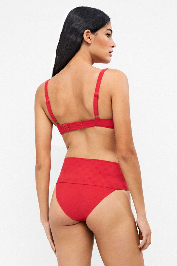 Gisela Majtki bikini wielopozycyjne w żakardowe kropki czerwony