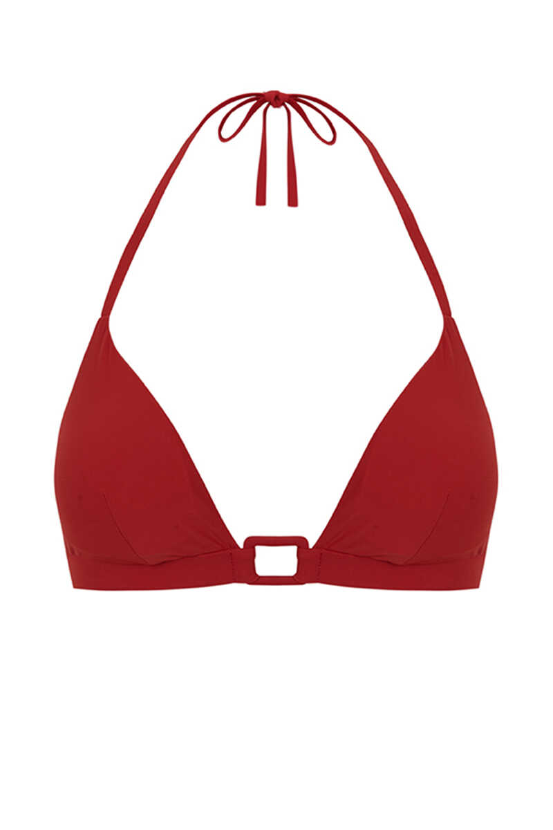 Womensecret Red ring triangle bikini top red