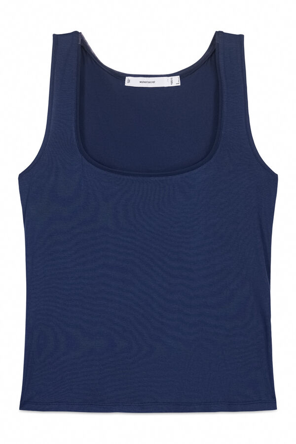 Women'secret Blue viscose vest top blue