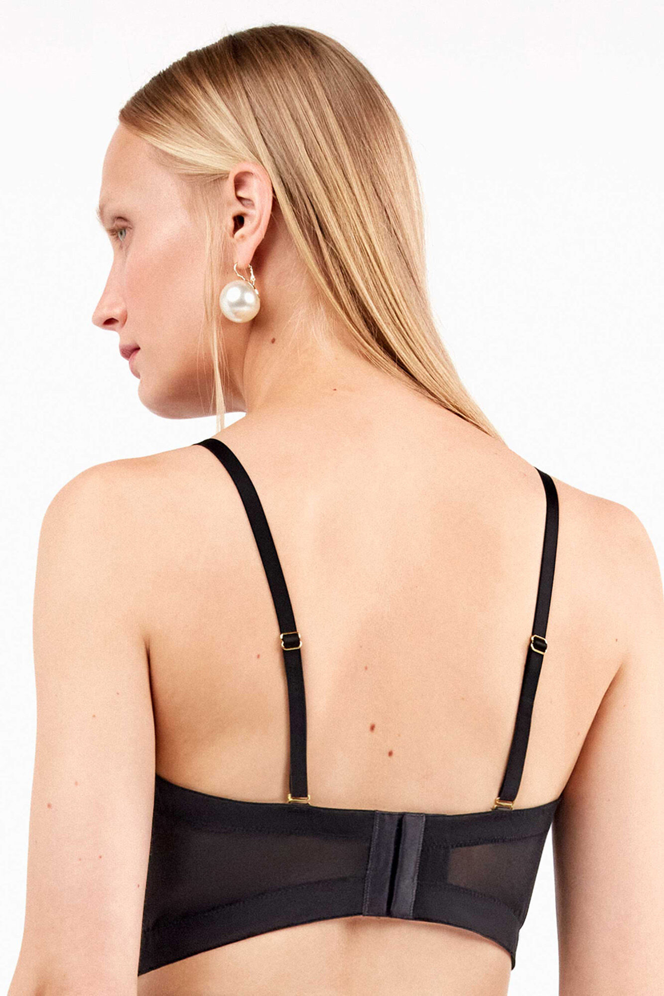 Gisela Black sequin bustier with dazzling design