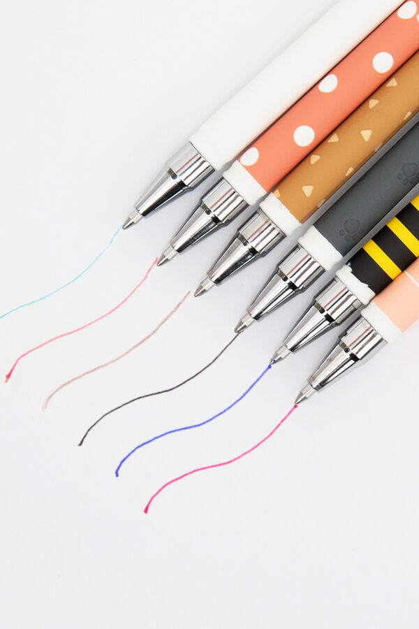 Mr. Wonderful Set of 6 Bo-Bo erasable pens + Capibara silicone case printed