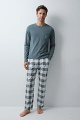 Women'secret Green cotton plaid long pyjamas green
