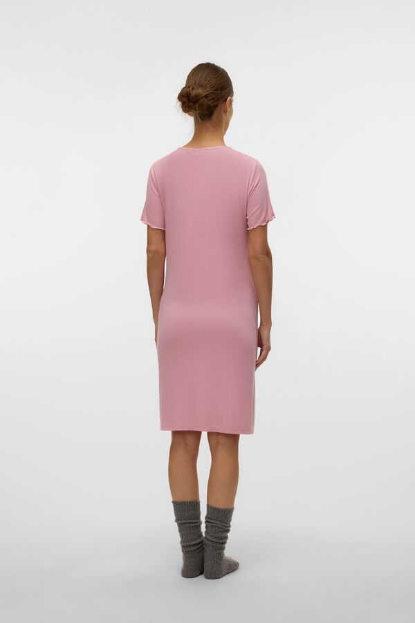 Mamalicious Kurzes Stillnachthemd f&uuml;r Maternity Rosa