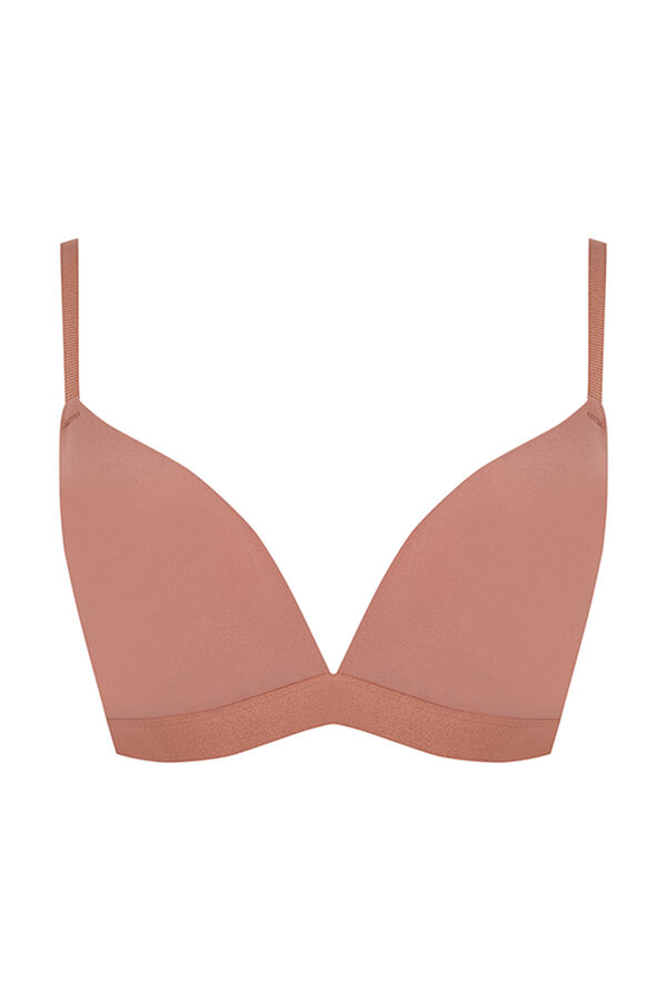 Womensecret Soutien-gorge triangle CHARMING marron en microfibre nude