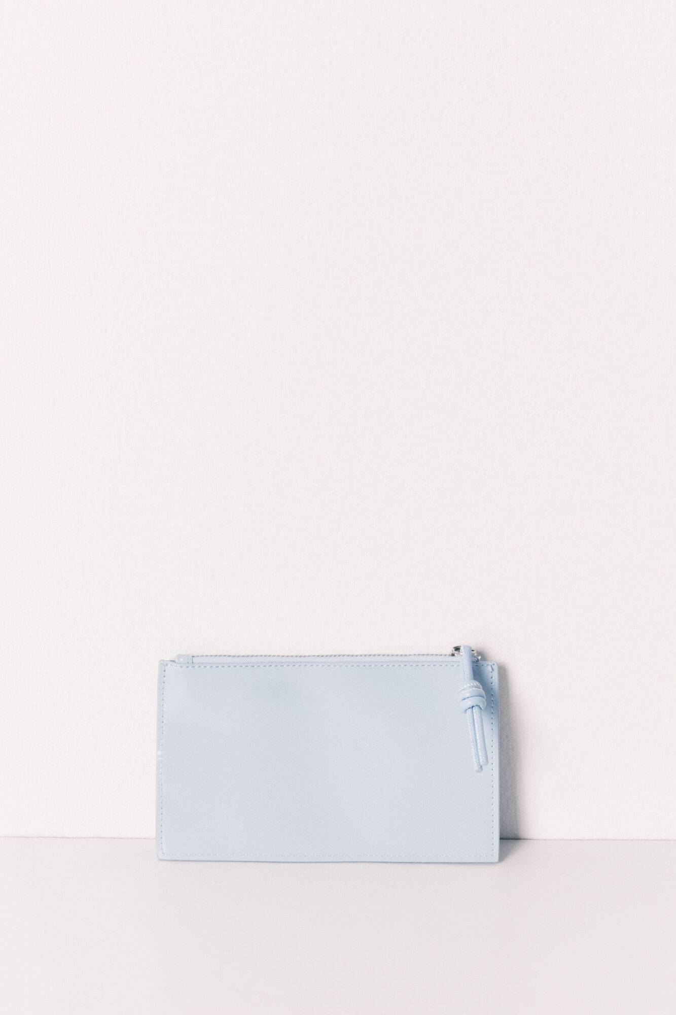 Women'secret Blaues Mini-Lackleder-Portemonnaie