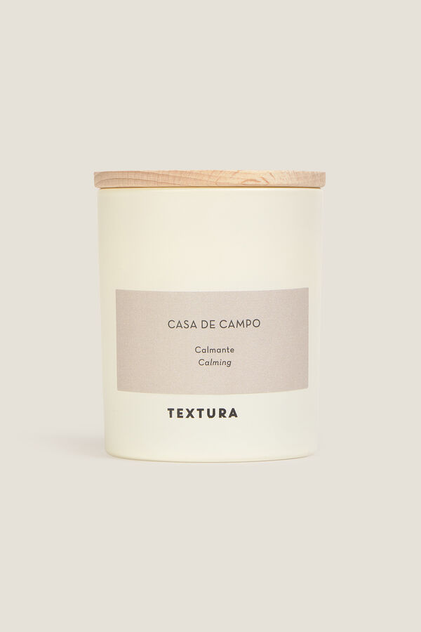 Textura Vela perfumada afrutada beige