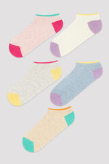 Penti Pack de cinco calcetines tobilleros coloridos estampado