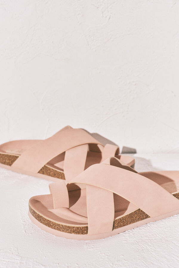 Women'secret Sand&aacute;lia bio de tiras cruzadas rosa rosa