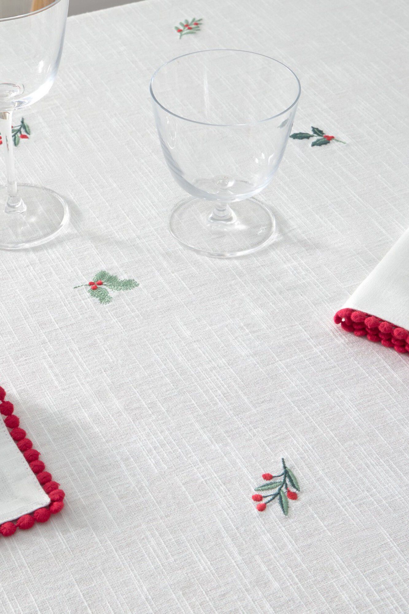 Textura Bestickter Weihnachtsmantel