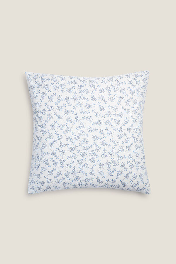 Womensecret Leaf print cotton cushion cover kék