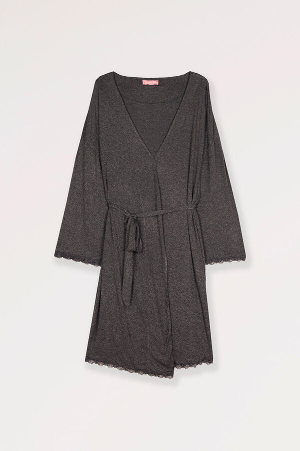 Womensecret Maternity robe with matching lace grey