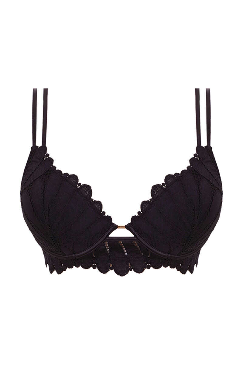 Womensecret GORGEOUS Black lace double-strap push-up bra black
