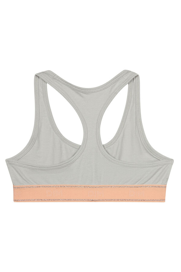 DIM Sujetador deportivo ni&ntilde;a gris
