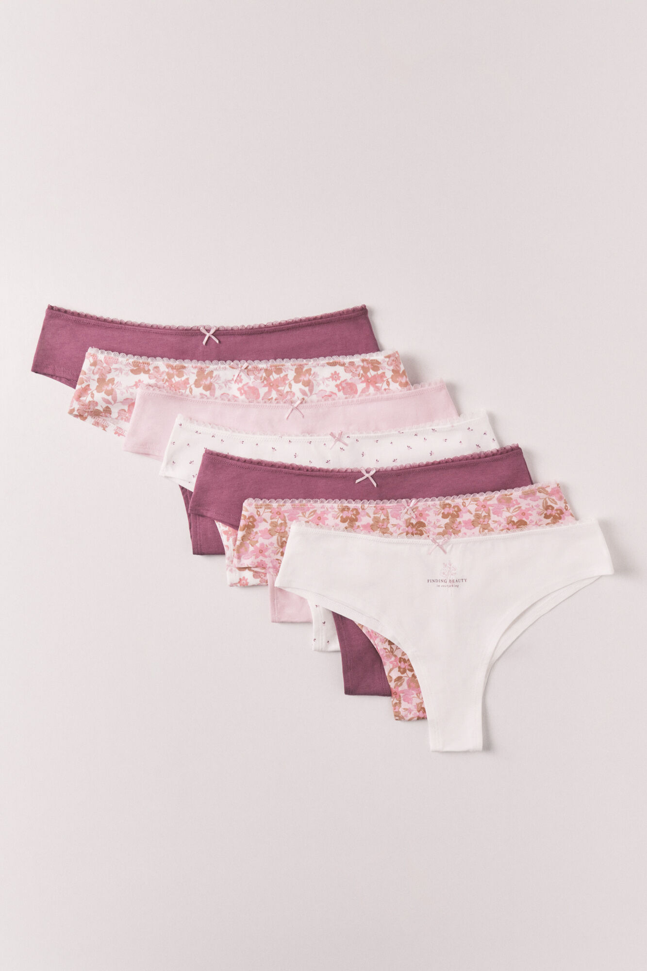Women'secret Multicoloured printed cotton 7-pack Brazilian panties