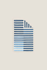 Womensecret Striped terry beach towel bleu