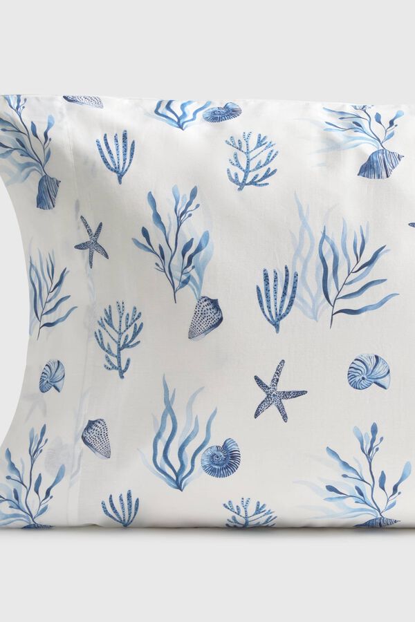 Textura Housse de coussin imprim&eacute;e bleu