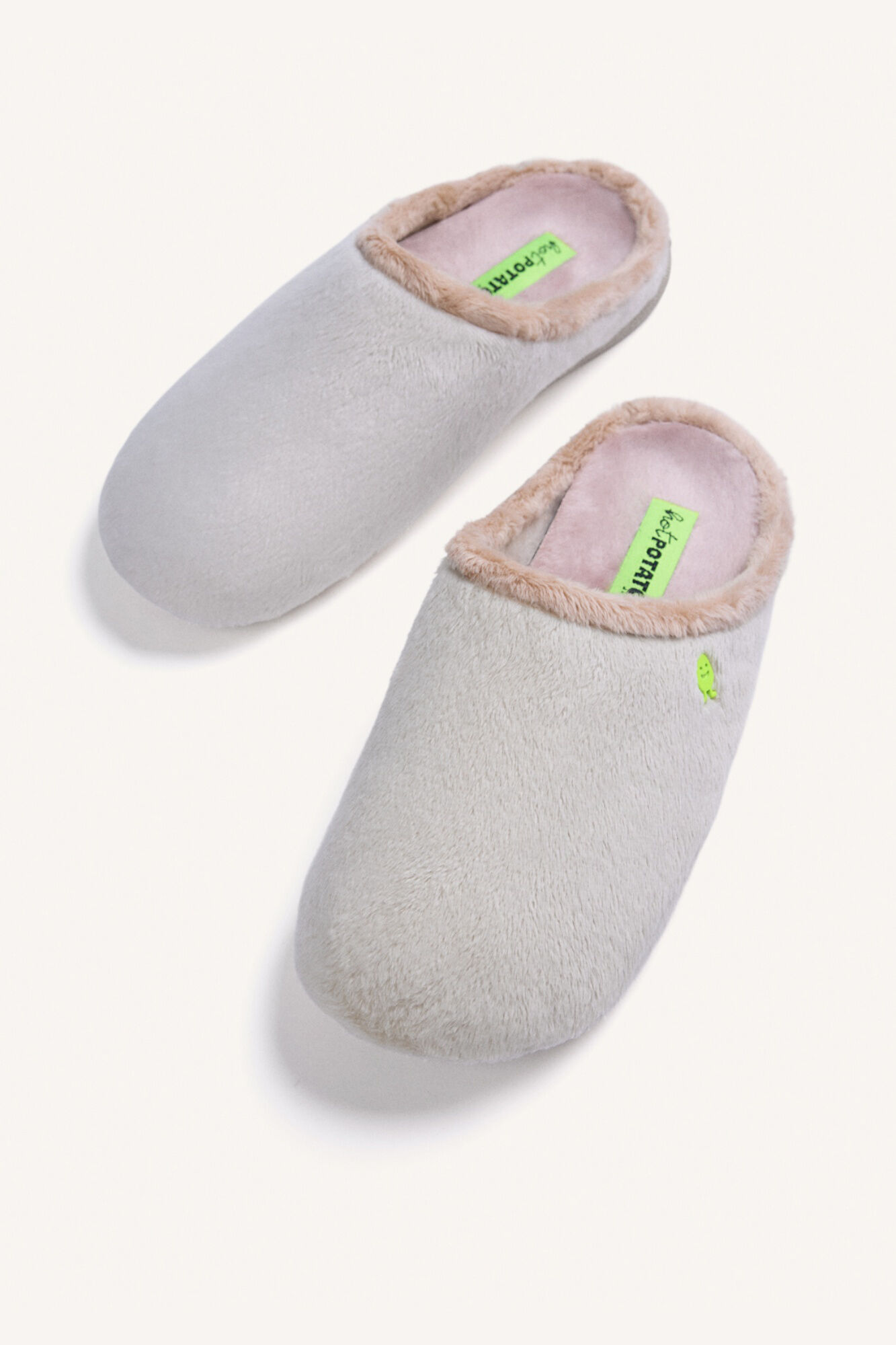 Hot Potatoes Zapatillas de casa beige pelo
