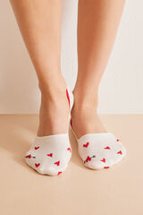 Womensecret Lot 3 paires de chaussettes invisibles coton Snoopy "love" imprimé