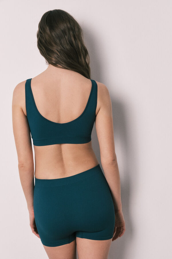 Women'secret Blue plain seamless top green