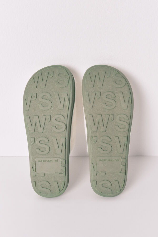 Women'secret Zapatillas casa cerradas blanco Mafalda  marfil