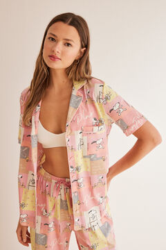 Womensecret Pijama camisero 100% algodón "Play" rosa