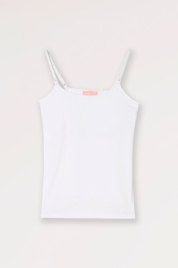 Womensecret T-shirt básica essencial de amamentação branco