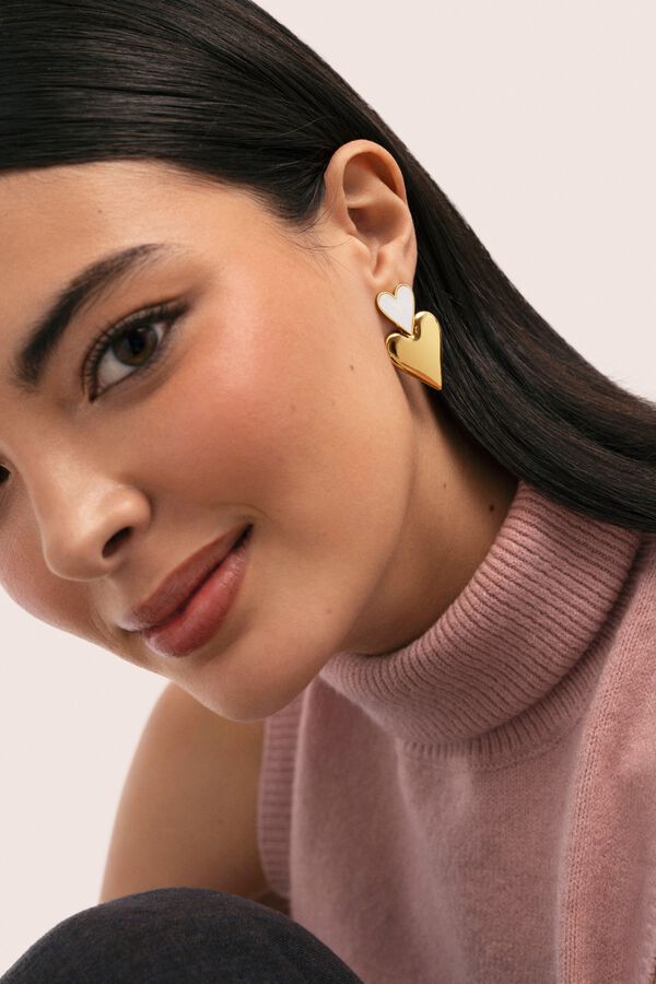 Singularu Duo d'Amour Ohrringe Gold mit Print