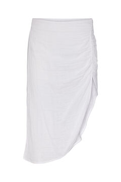 Womensecret Wrap style skirt. Gathered detail on one side. blanc