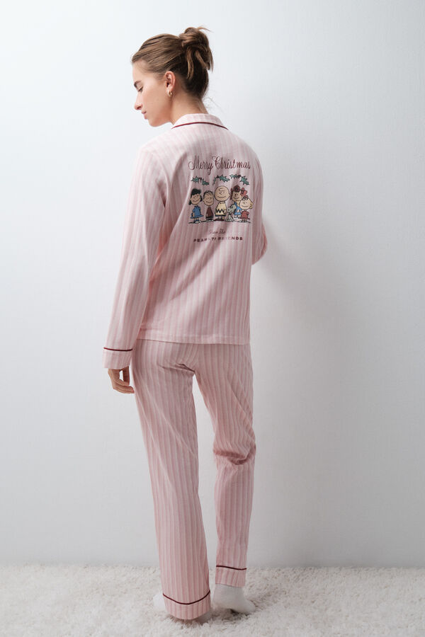 Women'secret Striped cotton classic pyjamas Peanuts pink