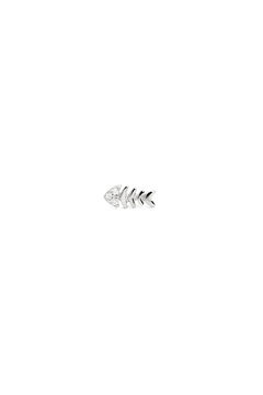 Womensecret Einzelner Ohrring Fishbone Spark Silber Grau