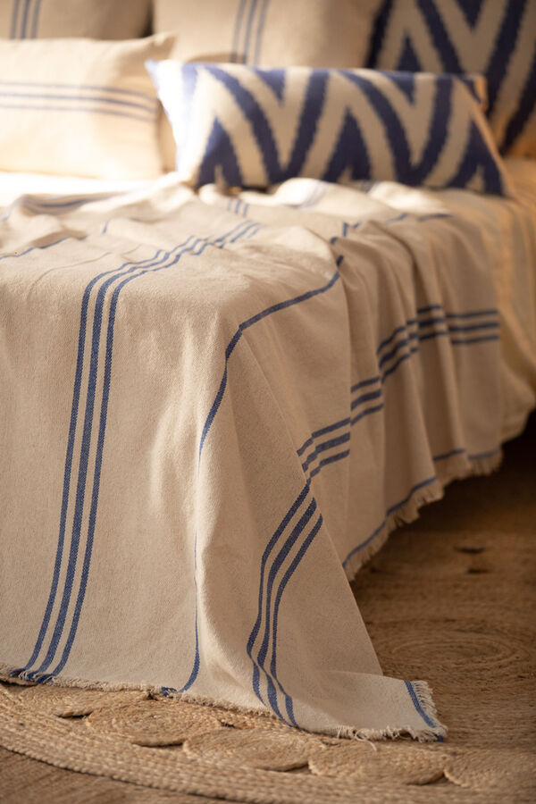 Calma House Colcha Capri azul. Cama 160x200 cm.  azul