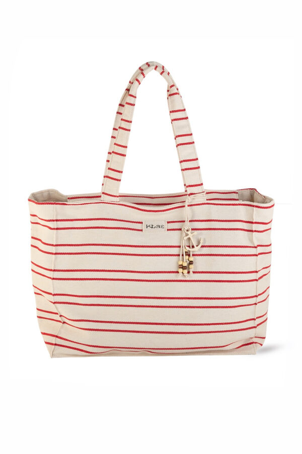 Kbas Sac de plage en toile rouge