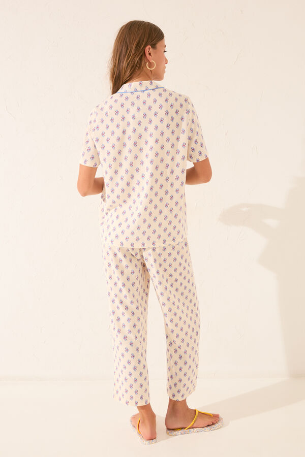 Women'secret Duga bež viskozna ko&scaron;ulja pidžama Print