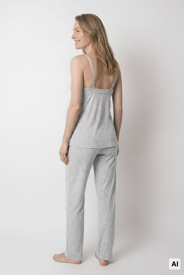 Women'secret Grey maternity long pyjamas grey