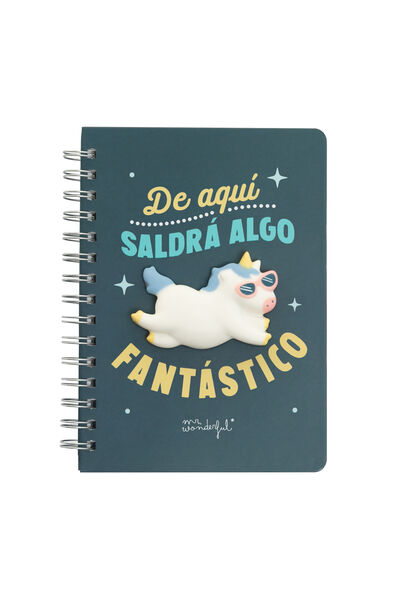 Womensecret Libreta unicornio - De aquí saldrá algo fantástico printed