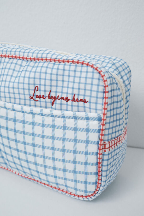 Women'secret Gingham maternity vanity case white