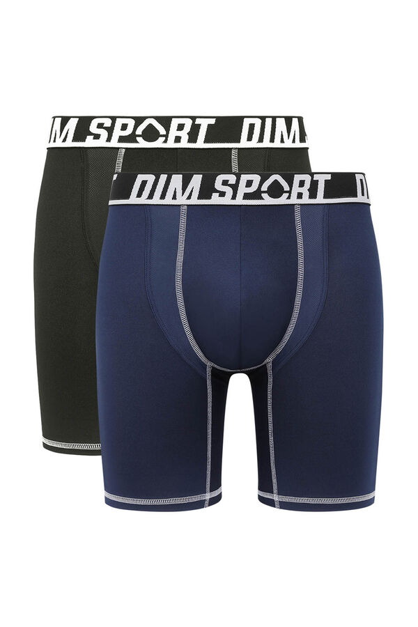 DIM Pack de 2 boxers de deporte de microfibra con malla transpirable DIM negro
