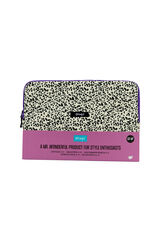 Mr. Wonderful Funda de port&aacute;til 13-14" - Animal print topos blanco