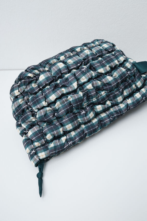 Women'secret Green plaid large vanity case printed