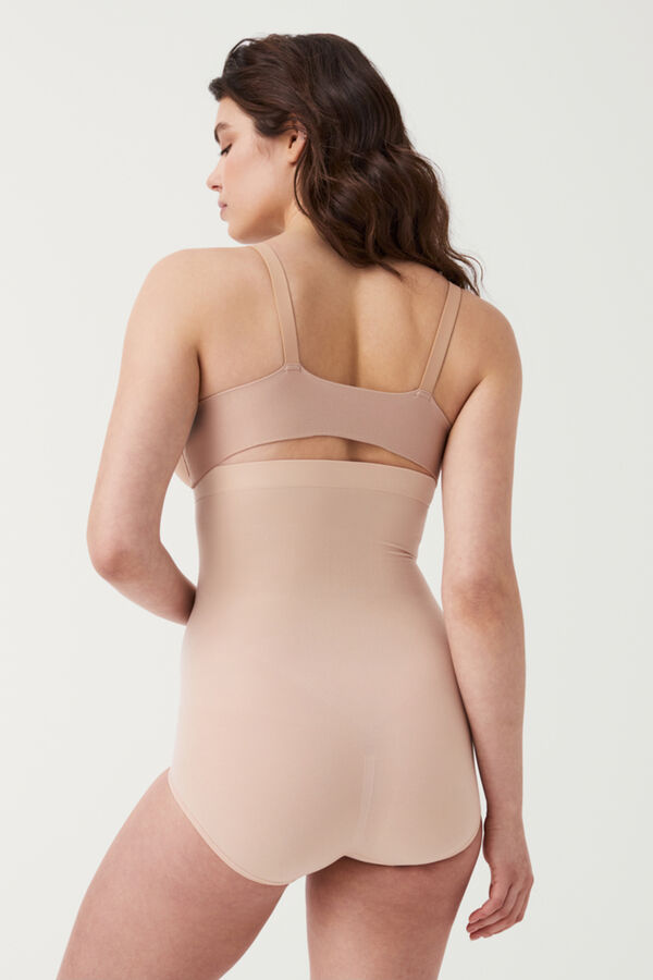Womensecret Nude high waist shaping panty. SPANX Smeđa